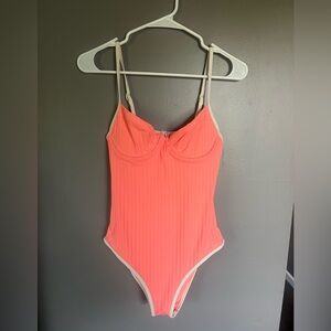 Aerie Coral One Piece Swimsuit